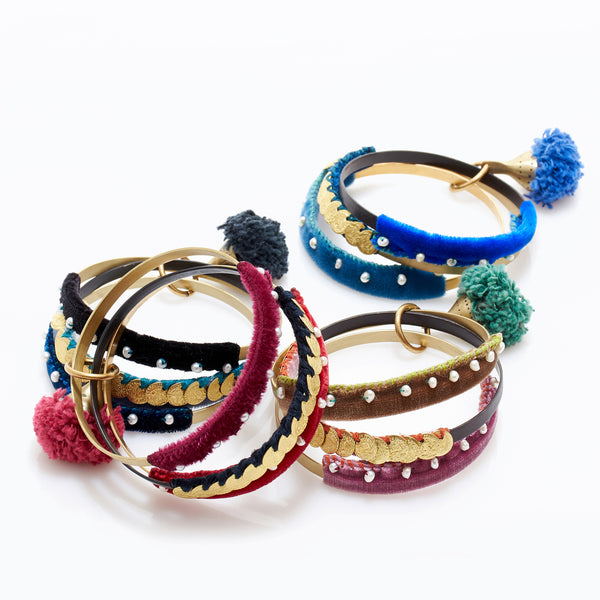 Bronze and Fabric Bracelet