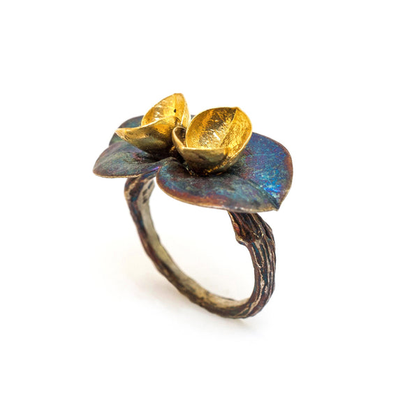 Euphorbia & Olive Branch Ring II