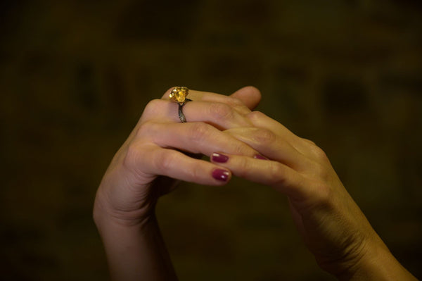 Euphorbia & Olive Branch Ring