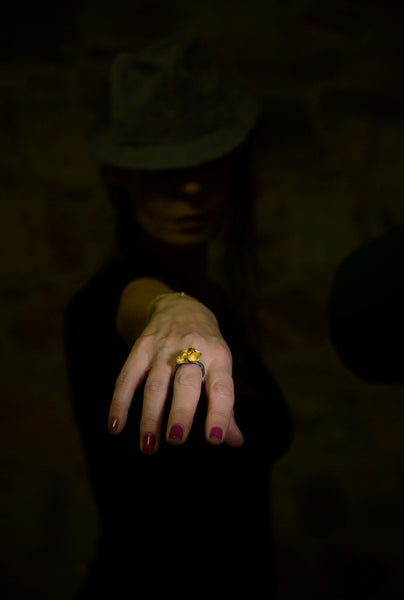 Euphorbia & Olive Branch Ring