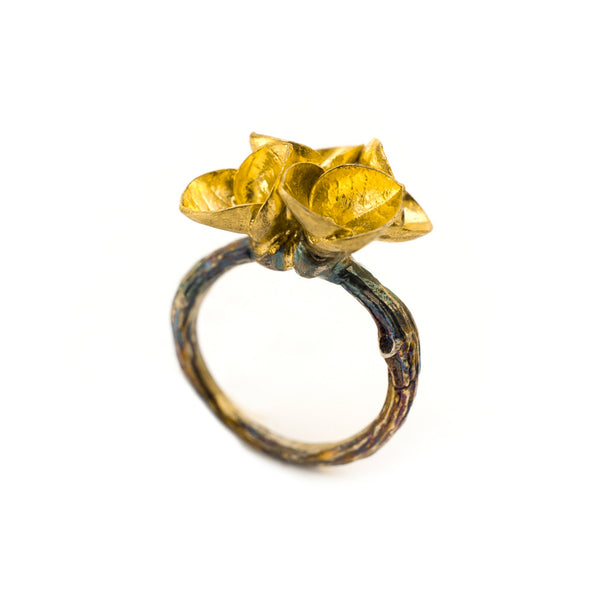 Euphorbia & Olive Branch Ring