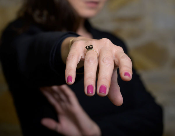 Princess Crown Gold Ring