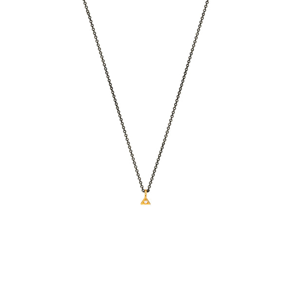 Gold Triangle with Diamond