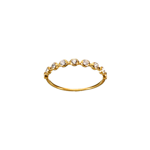 Gold Ring with Gem Zircons