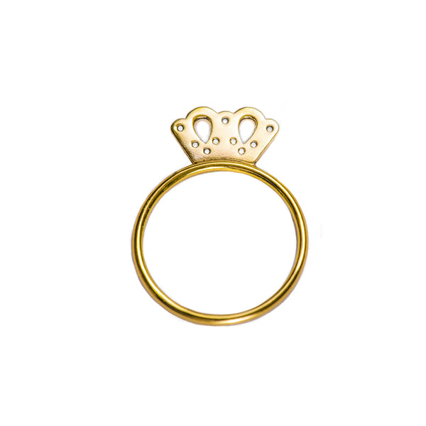 Princess Crown Gold Ring